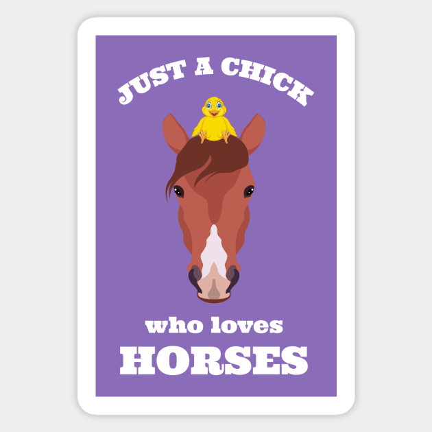 Funny Horse Chick Sticker by sqwear